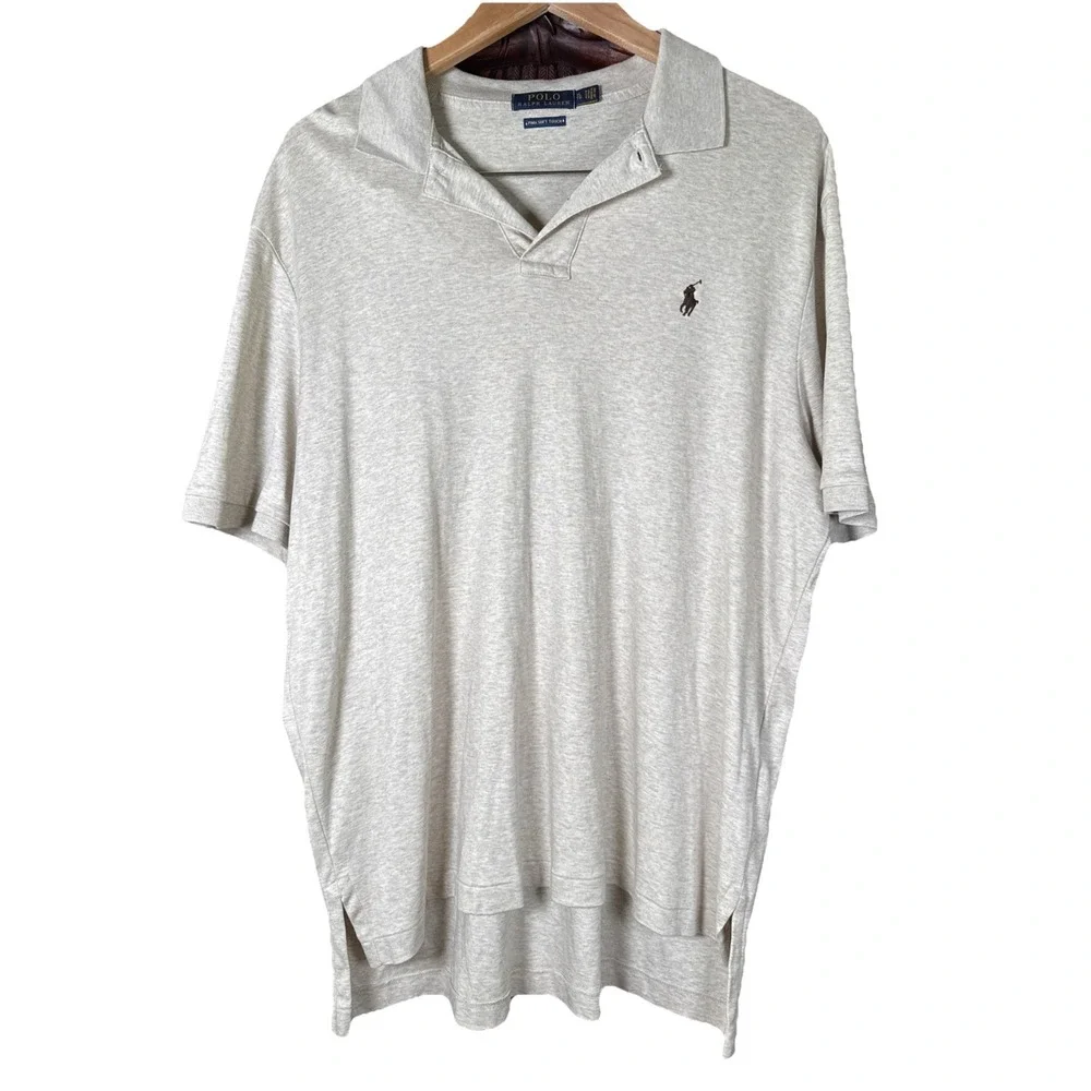 Polo Ralph Lauren Mens‎ classic polo heather cream size XL Pima Soft Touch